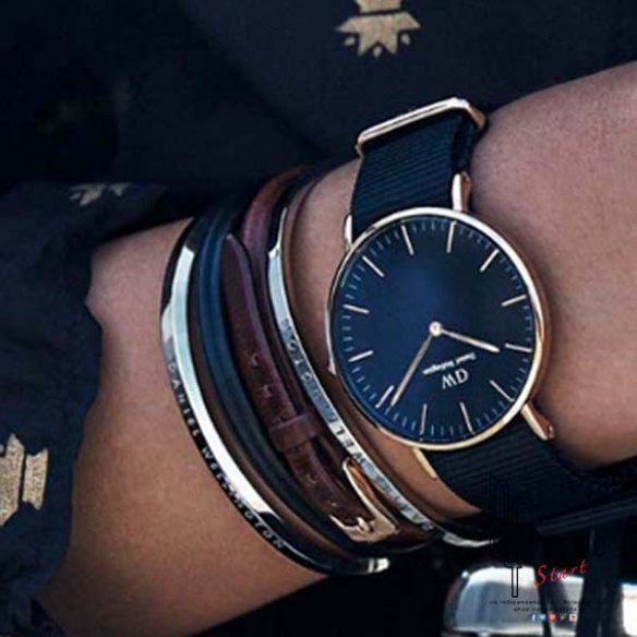 Daniel Wellington Petite Cornwall Black Dial Black Nylon Strap Watch for Women - DW00100247 Buy Now By Daniel Wellington