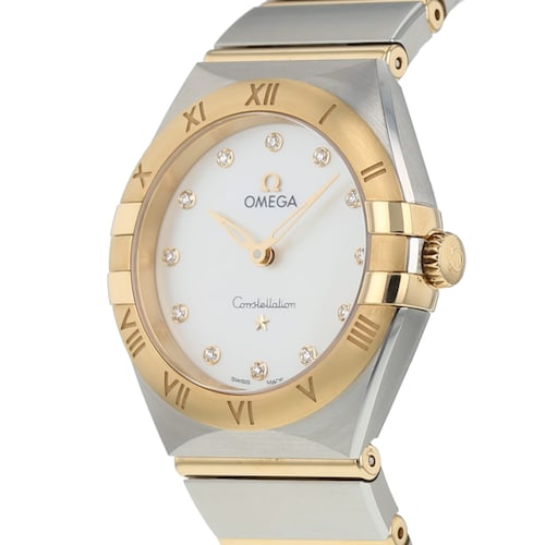 Omega Constellation Manhattan Mother of Pearl Dial Two Tone Steel Strap Watch for Women - 131.20.28.60.55.002 Buy Now By Omega