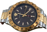 Versace Hellenyium GMT Black Dial Two Tone Steel Strap Watch for Men - V11040015 Buy Now By Versace
