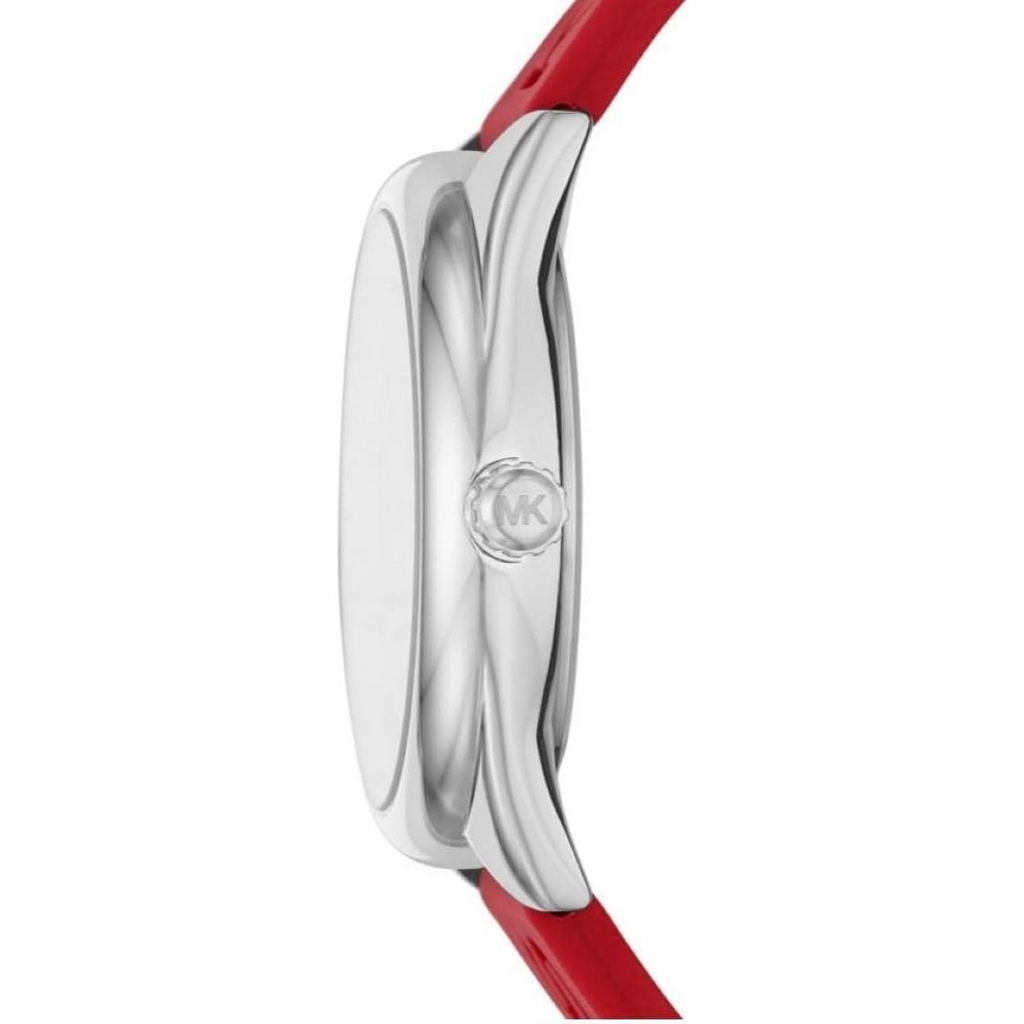 Michael Kors Janelle Three Hand Red Dial Red Rubber Strap Watch For Women - MK7144 Buy Now By Michael Kors