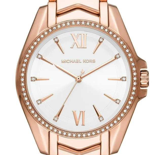 Michael Kors Whitney Quartz White Dial Rose Gold Steel Strap Watch For Women - MK6694 Buy Now By Michael Kors