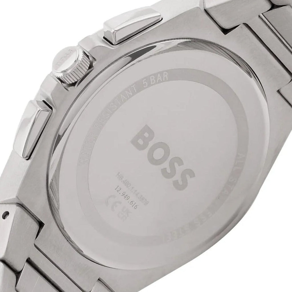 Hugo Boss Steer Chronograph Blue Dial Silver Steel Strap Watch For Men - 1514048 Buy Now By Hugo Boss