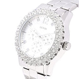 Guess Dazzler Diamonds Silver Dial Silver Steel Strap Watch for Women - W0335L1 Buy Now By Guess