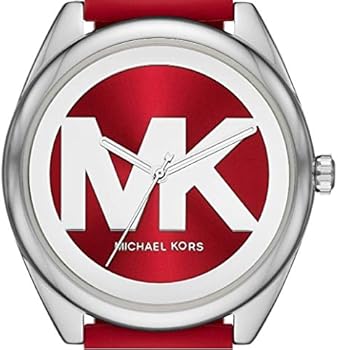 Michael Kors Janelle Three Hand Red Dial Red Rubber Strap Watch For Women - MK7144 Buy Now By Michael Kors