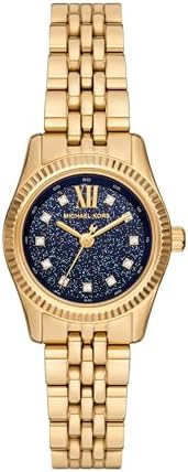 Michael Kors Lexington Three-Hand Blue Dial Gold Steel Strap Watch for Women - MK4802 Buy Now By Michael Kors