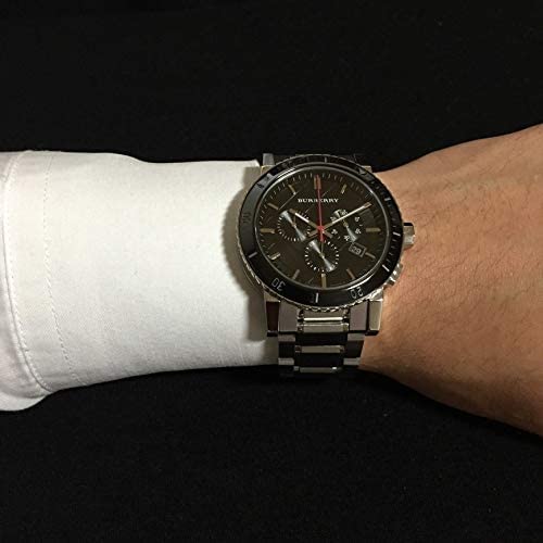 Burberry The City Black Dial Silver Steel Strap Watch for Men - BU9380 Buy Now By Burberry