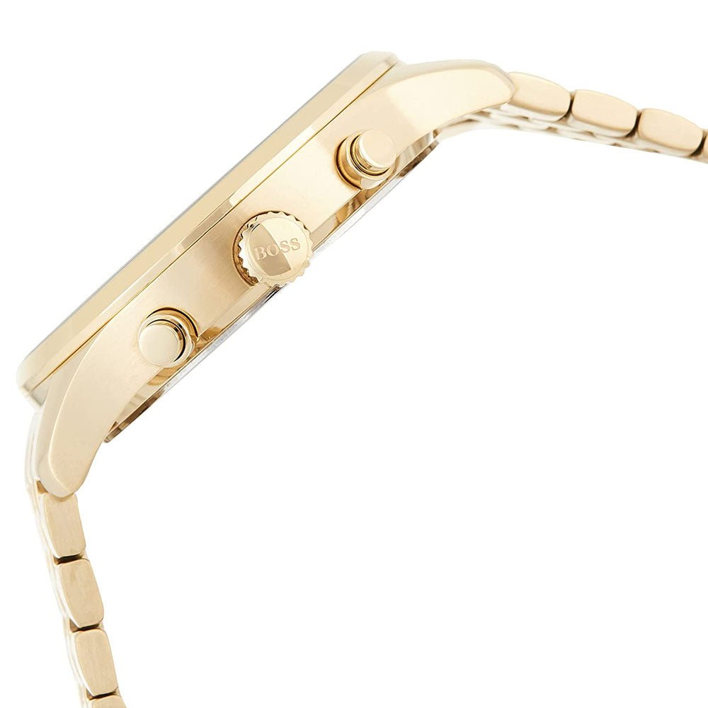 Hugo Boss Associate Blue Dial Gold Steel Strap Watch for Men - 1513841 Buy Now By Hugo Boss