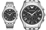 Emporio Armani Classic Chronograph Black Dial Silver Steel Strap Watch For Men - AR1786 Buy Now By Emporio Armani