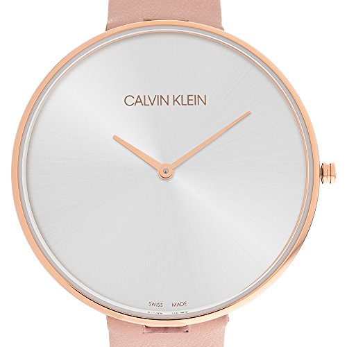 Calvin Klein Full Moon Silver Dial Pink Leather Stap Watch for Women - K8Y236Z6 Buy Now By Calvin Klein