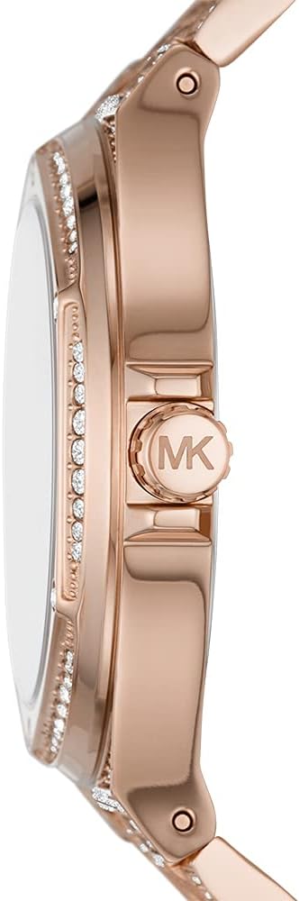 Michael Kors Lennox Three Hand Crystals Rose Gold Dial Rose Gold Steel Strap Watch For Women - MK6992 Buy Now By Michael Kors