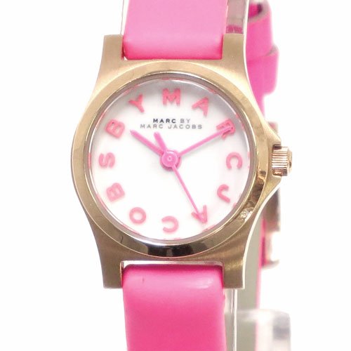 Marc Jacobs Henry White Dial Pink Leather Strap Watch for Women - MBM1237 Buy Now By Marc Jacobs