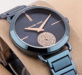 Michael Kors Portia Blue Dial Blue Stainless Steel Strap Watch for Women - MK3680 Buy Now By Michael Kors