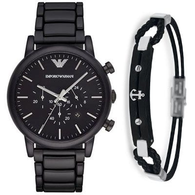 Emporio Armani Luigi Chronograph Black Dial Black Stainless Steel Watch For Men - AR1507 Buy Now By Emporio Armani
