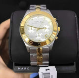 Marc Jacobs Blade Chronograph Silver Dial Two Tone Steel Strap Watch for Women - MBM3177 Buy Now By Marc Jacobs