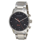 Calvin Klein City Chronograph Black Dial Silver Steel Strap Watch for Men - K2G27141 Buy Now By Calvin Klein