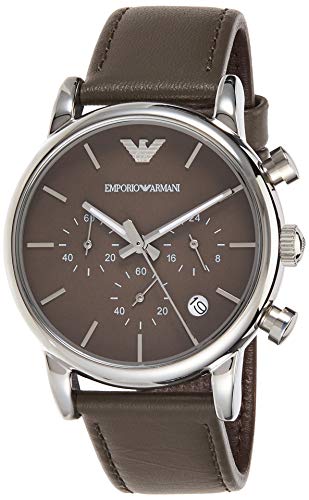 Emporio Armani Classic Chronograph Brown Dial Brown Leather Strap Watch For Men - AR1734 Buy Now By Emporio Armani