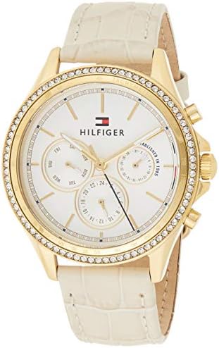 Tommy Hilfiger Ari Diamonds White Dial Cream Leather Strap Watch for Women - 1781982 Buy Now By Tommy Hilfiger