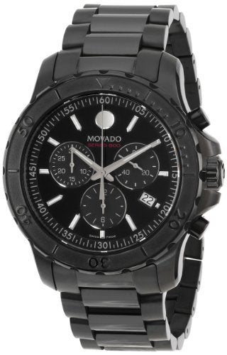 Movado Series 800 Chronograph Black Dial Black Steel Strap Watch For Men - 2600119 Buy Now By Movado