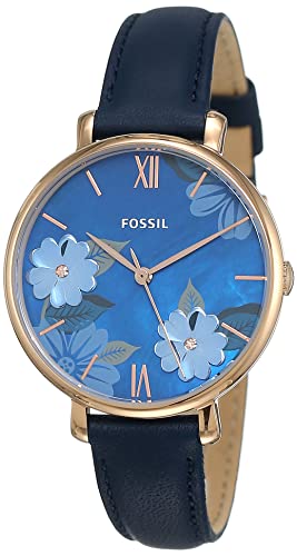 Fossil Jacqueline Blue Dial Blue Leather Strap Watch for Women - ES4673 Buy Now By Fossil