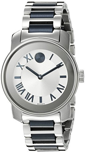 Movado Bold Silver Dial Two Tone Steel Strap Watch For Women - 3600354 Buy Now By Movado