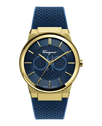 Salvatore Ferragamo Sapphire Blue Dial Blue Rubber Strap Watch for Men - SFHP00220 Buy Now By Salvatore Ferragamo