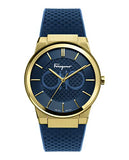 Salvatore Ferragamo Sapphire Blue Dial Blue Rubber Strap Watch for Men - SFHP00220 Buy Now By Salvatore Ferragamo