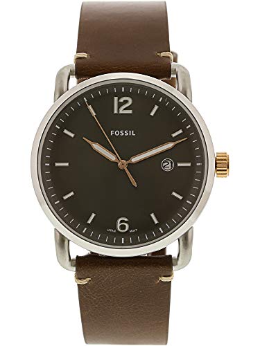 Fossil Commuter Grey Dial Brown Leather Strap Watch for Men - FS5417 Buy Now By Fossil