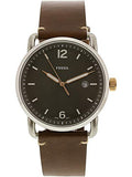 Fossil Commuter Grey Dial Brown Leather Strap Watch for Men - FS5417 Buy Now By Fossil