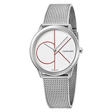 Calvin Klein Minimal White Dial Silver Mesh Bracelet Watch for Men - K3M51152 Buy Now By Calvin Klein