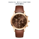 Daniel Wellington Iconic Chronograph St Mawes Brown Dial Brown Leather Strap Watch For Men - DW00100640 Buy Now By Daniel Wellington