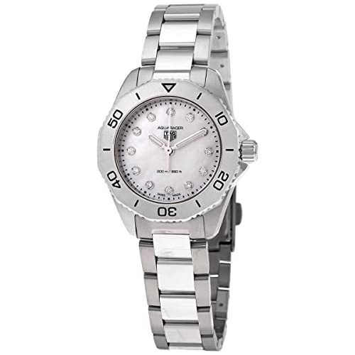 Tag Heuer Aquaracer Professional 200 Quartz Diamond Mother of Pearl Dial Silver Steel Strap Watch for Women - WBP1416.BA0622 Buy Now By Tag Heuer