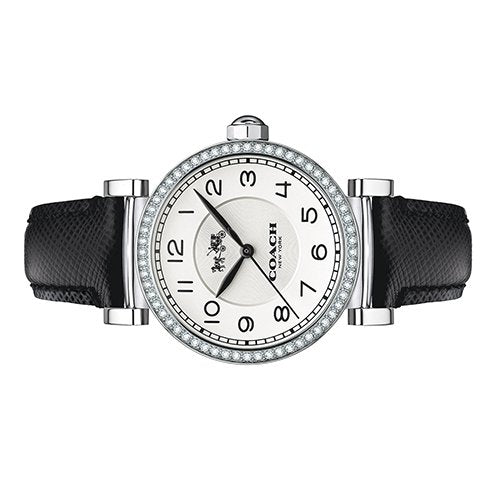 Coach Madison White Dial Black Leather Strap Watch for Women - 14502399 Buy Now By Coach