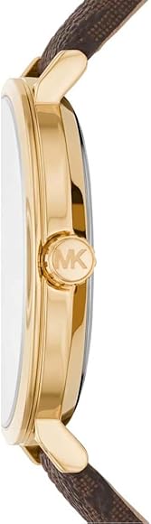 Michael Kors Addyson Three-Hand Silver Dial Brown Leather Strap Watch for Women - MK2945 Buy Now By Michael Kors