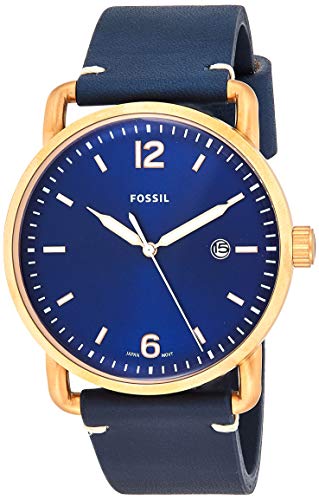 Fossil The Commuter Blue Dial Blue Leather Strap Watch for Men - FS5274 Buy Now By Fossil