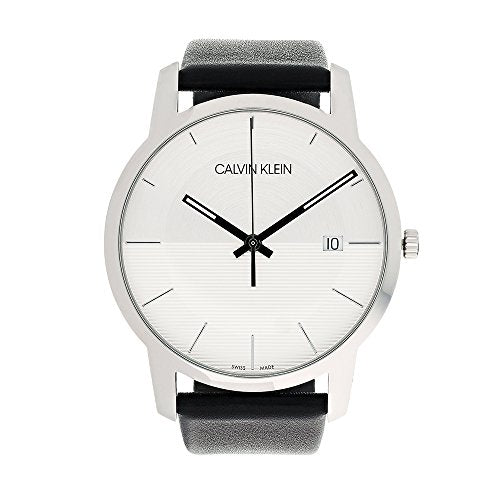 Calvin Klein City White Dial Black Leather Strap Watch for Men - K2G2G1CD Buy Now By Calvin Klein