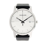 Calvin Klein City White Dial Black Leather Strap Watch for Men - K2G2G1CD Buy Now By Calvin Klein