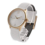 Calvin Klein Accent White Dial White Leather Strap Watch for Women - K2Y2Y6KW Buy Now By Calvin Klein