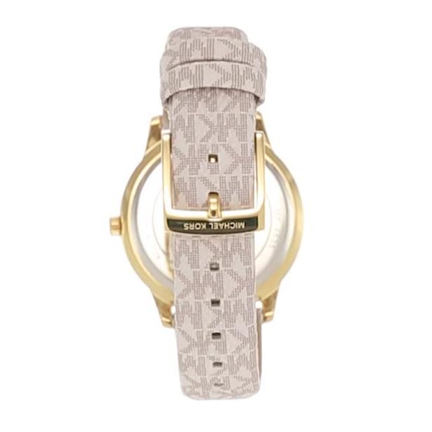 Michael Kors Tibby Analog Silver Dial White Leather Strap Watch for Women - MK1049 Buy Now By Michael Kors