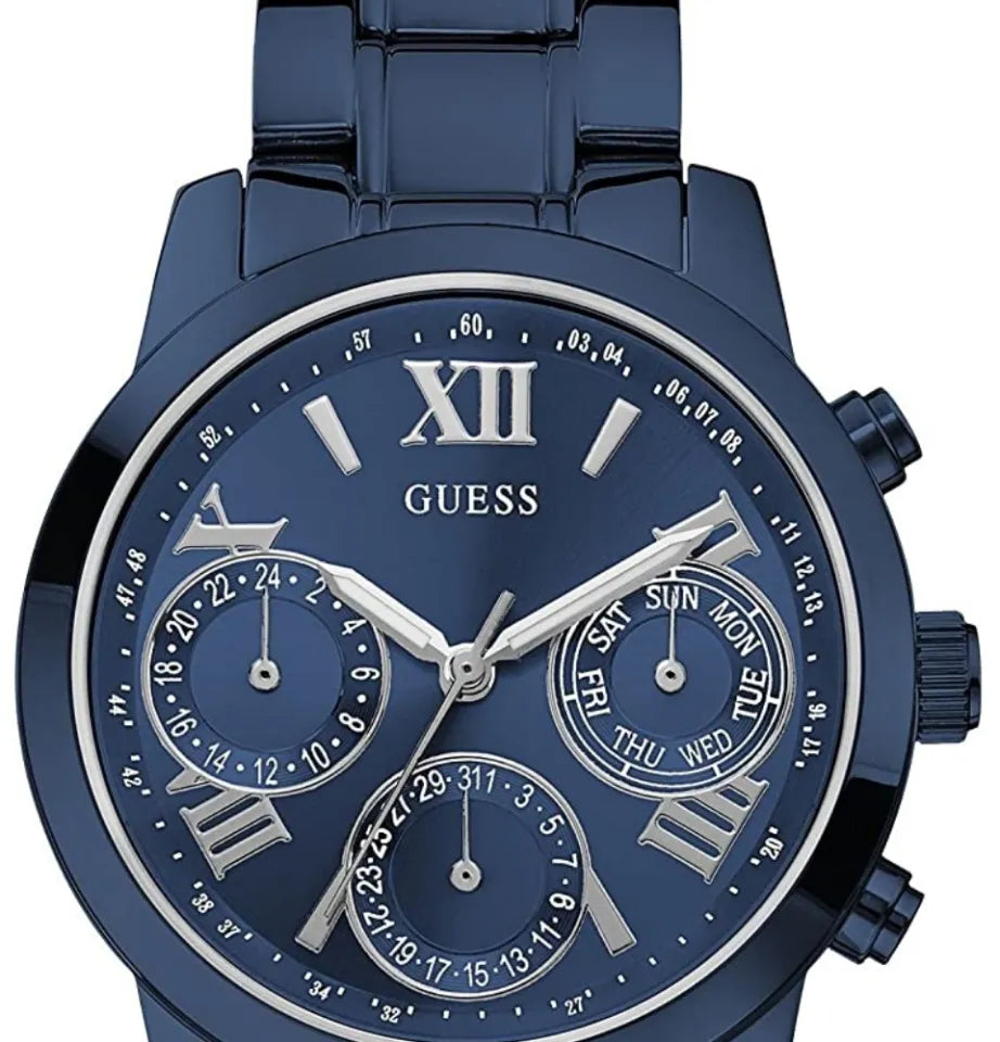 Guess F14 Chronograph Analog Blue Dial Blue Steel Strap Watch For Women - W0448L5 Buy Now By Guess