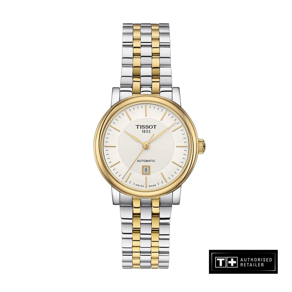 Tissot T Classic Carson Premium White Dial Two Tone Steel Strap Watch for Women - T122.207.22.031.00 Buy Now By Tissot