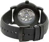 Emporio Armani Meccanico Automatic Skeleton Dial Black Leather Strap Watch For Men - AR60008 Buy Now By Emporio Armani