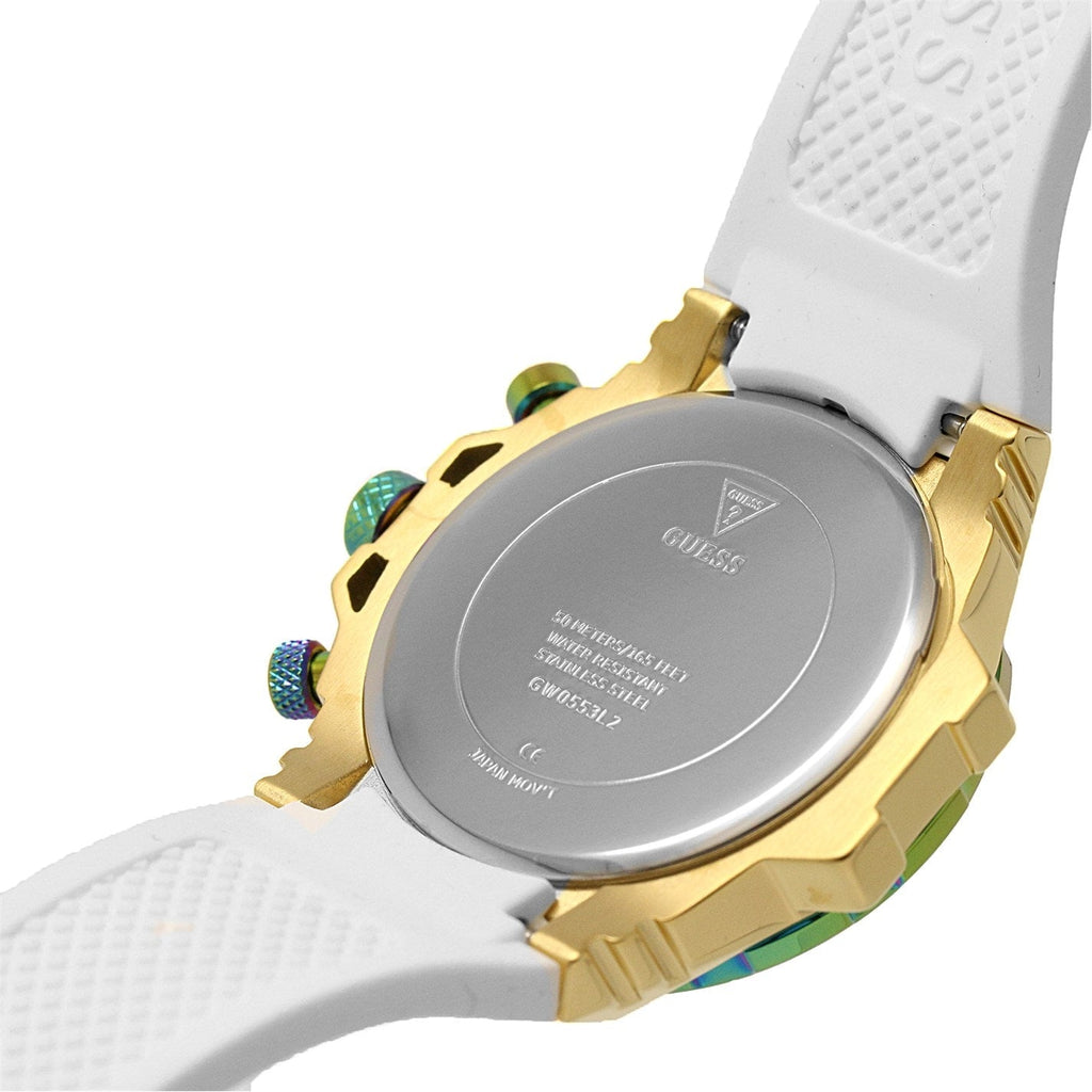 Guess Fusion Chronograph White Dial White Leather Strap Watch For Women - GW0553L2 Buy Now By Guess