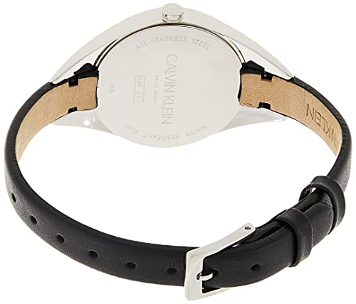 Calvin Klein Rebel Black Grey Dial Black Leather Strap Watch for Women - K8P231C1 Buy Now By Calvin Klein