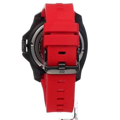 Tommy Hilfiger Windsurf Black Dial Red Rubber Strap Watch for Men - 1791112 Buy Now By Tommy Hilfiger