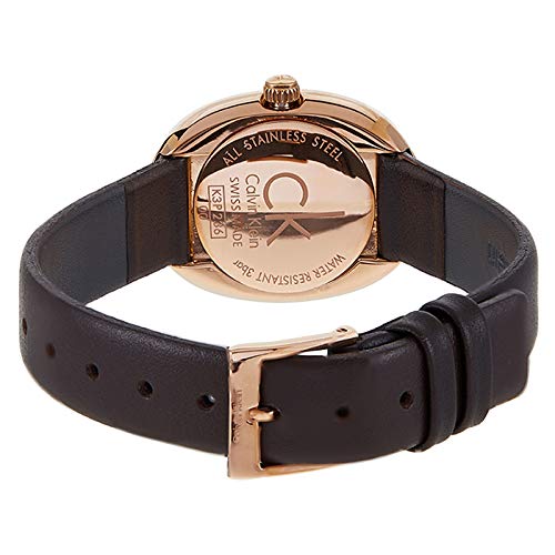 Calvin Klein Incentive White Dial Brown Leather Strap Watch for Women - K3P236G6 Buy Now By Calvin Klein