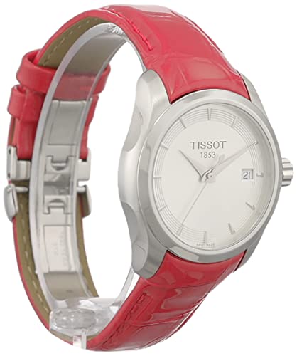 Tissot Couturier Lady Silver Dial Red Leather Strap Watch for Women - T035.210.16.031.01 Buy Now By Tissot