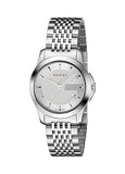 Gucci G Timeless Silver Dial Silver Steel Strap Watch For Women - YA126501 Buy Now By Gucci