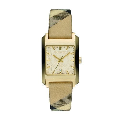 Burberry Nova Gold Tone Square Dial Leather Strap Watch for Women - BU1582 Buy Now By Burberry