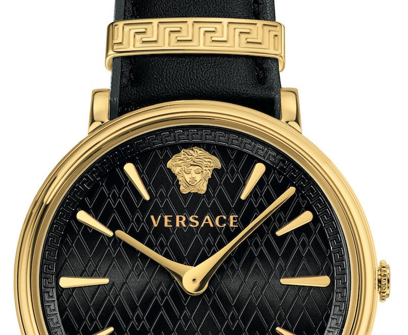 Versace V Circulus Quartz Black Dial Black Leather Strap Watch for Women - VBP12017 Buy Now By Versace
