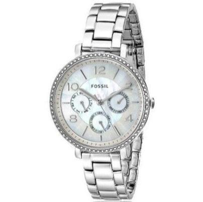 Fossil Jacqueline Multi-Function Mother of Pearl Dial Silver Steel Strap Watch for Women - ES3755 Buy Now By Fossil